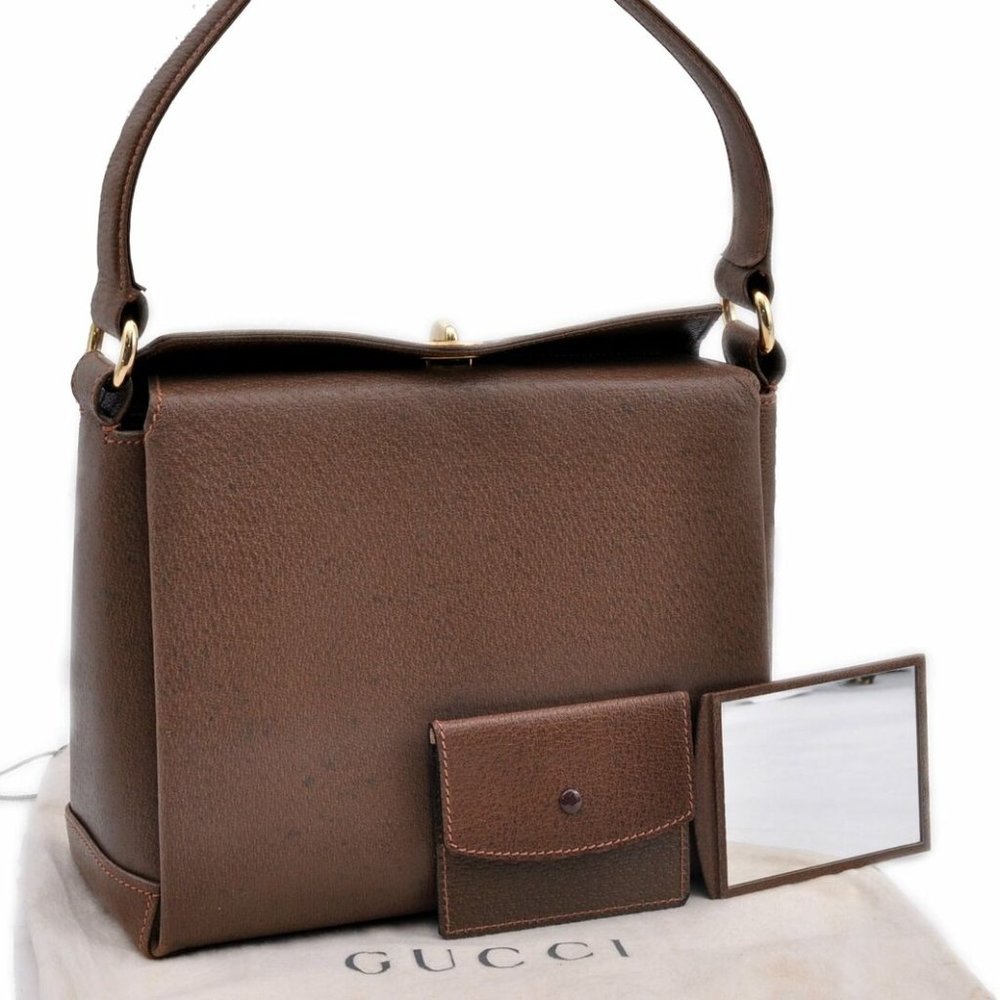 Rare Full Set Gucci Handbag, ID holder and Mirror